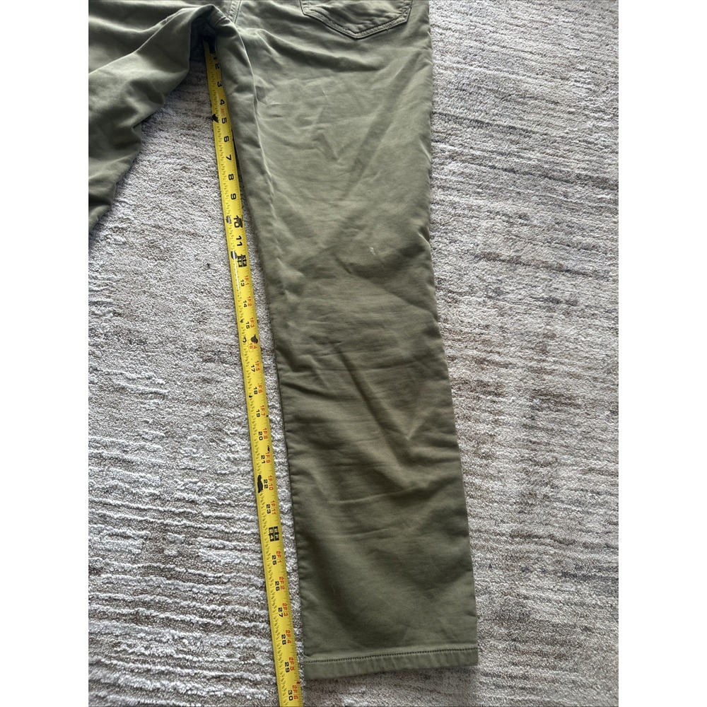 Quince Pants Men Flat Green Size 32x30 Comfort Stretch Traveler 5-Pocket Twill - Picture 5 of 10